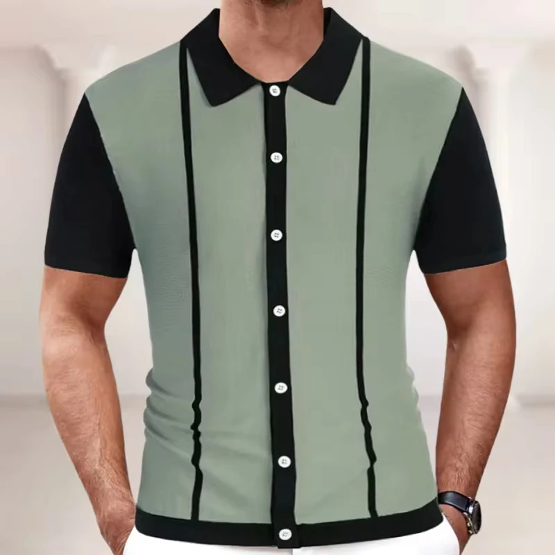 Europe and The United States Men's Summer New Fashion Knitwear Stitching Color Contrast Leisure Business POLO Shirt Men's Shirt
Europe and The United States Men's Summer New Fashion Knitwear Stitching Color Contrast Leisure Business POLO Shirt Men's Shirt