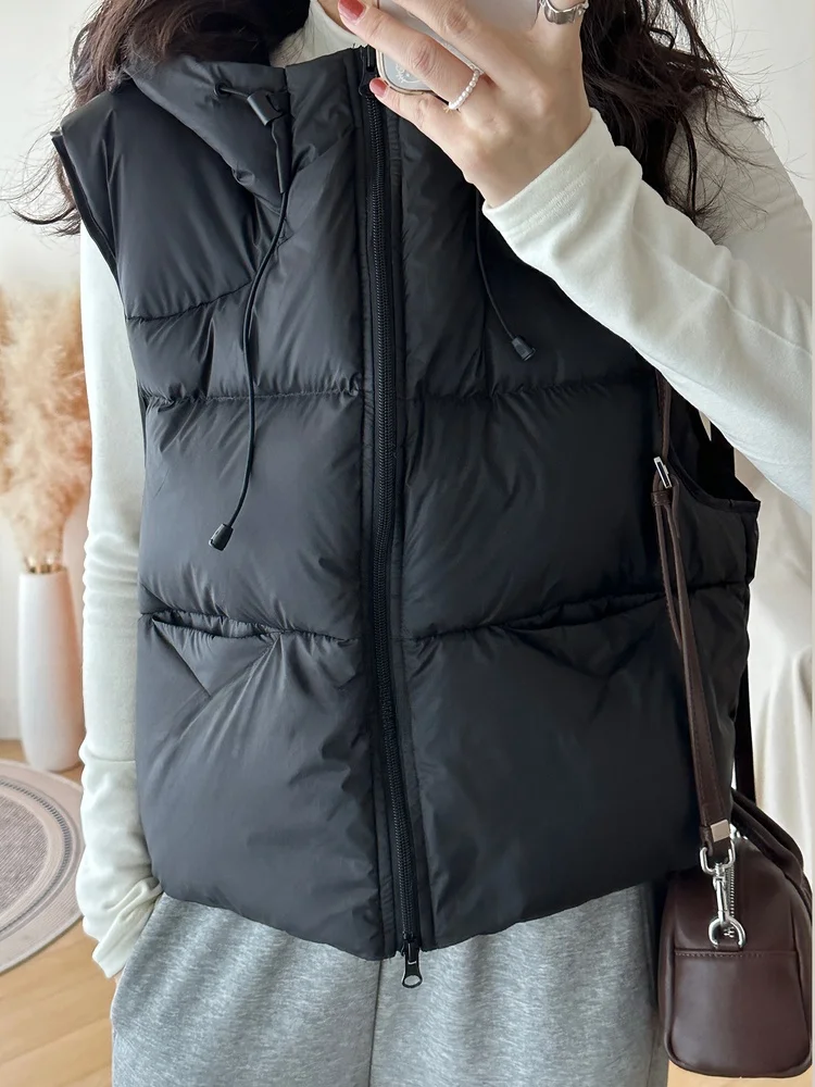 Ah Bing Bin Women's ort Puffer Vest 90 Goose down Hooded Jaet Korean Sle Winter New Arrival Commute Sle V-ne
Ah Bing Bin Women's ort Puffer Vest 90 Goose down Hooded Jaet Korean Sle Winter New Arrival Commute Sle V-ne