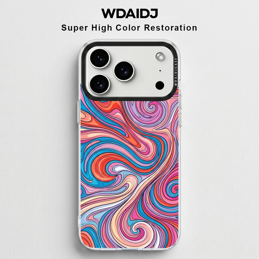 Colorful Swirl Print Clear Phone Case for iPhone 13 14 15 16 17 Abstract Pattern Transparent Anti-Yellow Cover
Colorful Swirl Print Clear Phone Case for iPhone 13 14 15 16 17 Abstract Pattern Transparent Anti-Yellow Cover