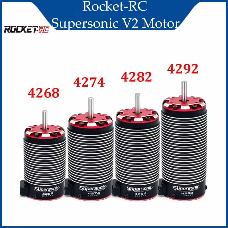 Rocket-RC Supersonic V2 Brushless Motor 4268 4274 4282 4292 Sensor Port 5.0mm Shaft 6.5mm Connector for 1/8 1/7 Racing RC Parts
Rocket-RC Supersonic V2 Brushless Motor 4268 4274 4282 4292 Sensor Port 5.0mm Shaft 6.5mm Connector for 1/8 1/7 Racing RC Parts