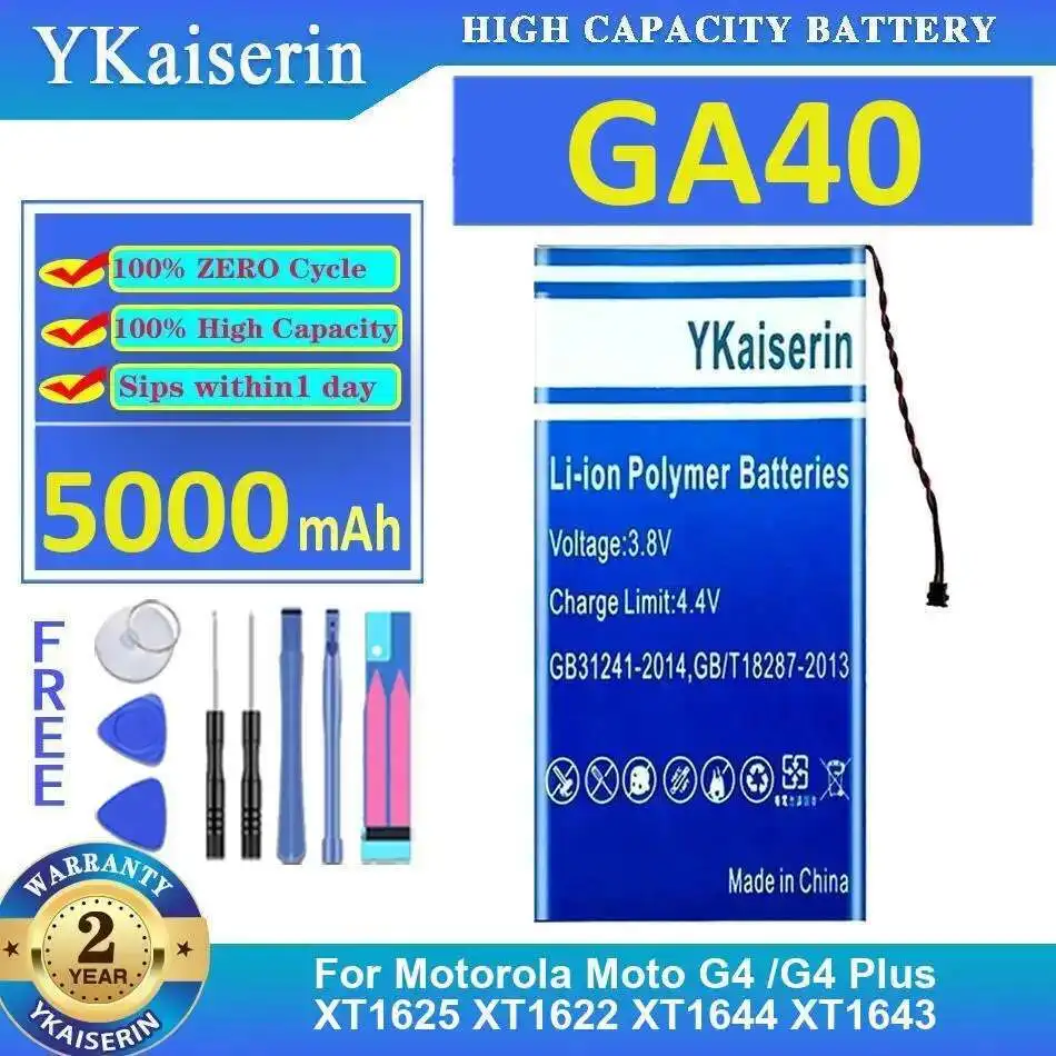 Mobile Phone Battery GA40 5000mAh For Motorola Moto G4 G4 Plus XT1625 XT1622 XT1644 XT1643
Mobile Phone Battery GA40 5000mAh For Motorola Moto G4 G4 Plus XT1625 XT1622 XT1644 XT1643