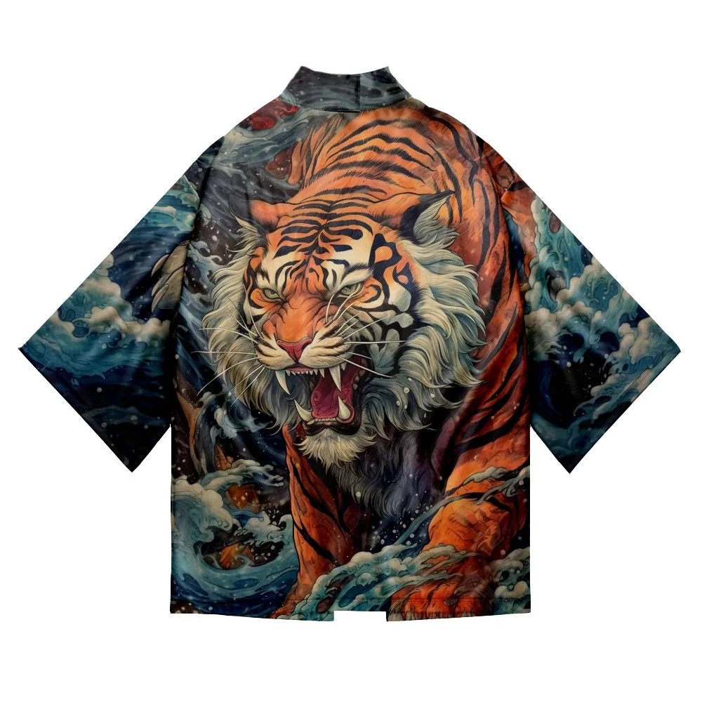 Japanese Wave Tiger Print Haori 2024 Summer Cardigan Women Men Cosplay Yukata Clothing Harajuku Kimono
Japanese Wave Tiger Print Haori 2024 Summer Cardigan Women Men Cosplay Yukata Clothing Harajuku Kimono