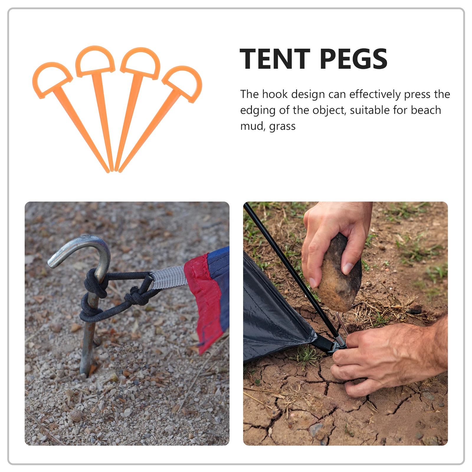 4Pcs Plastic Tent Stakes Heavy Duty Camping Tent Pegs Durable Ground Stakes for Canopy Tarp Garden Outdoor Camping Accessories
4Pcs Plastic Tent Stakes Heavy Duty Camping Tent Pegs Durable Ground Stakes for Canopy Tarp Garden Outdoor Camping Accessories