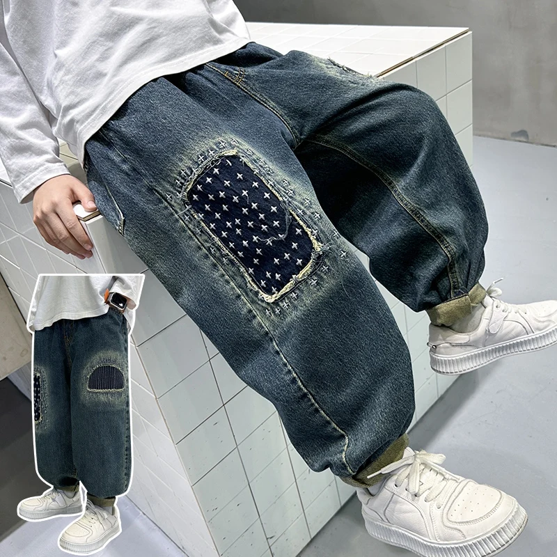 Boys Jeans Ages 4-14Y Child Cargo Pants Tween Boys Denim Students Spring Autumn Japan Style Trousers Toddler Straight Blue Jeans
Boys Jeans Ages 4-14Y Child Cargo Pants Tween Boys Denim Students Spring Autumn Japan Style Trousers Toddler Straight Blue Jeans