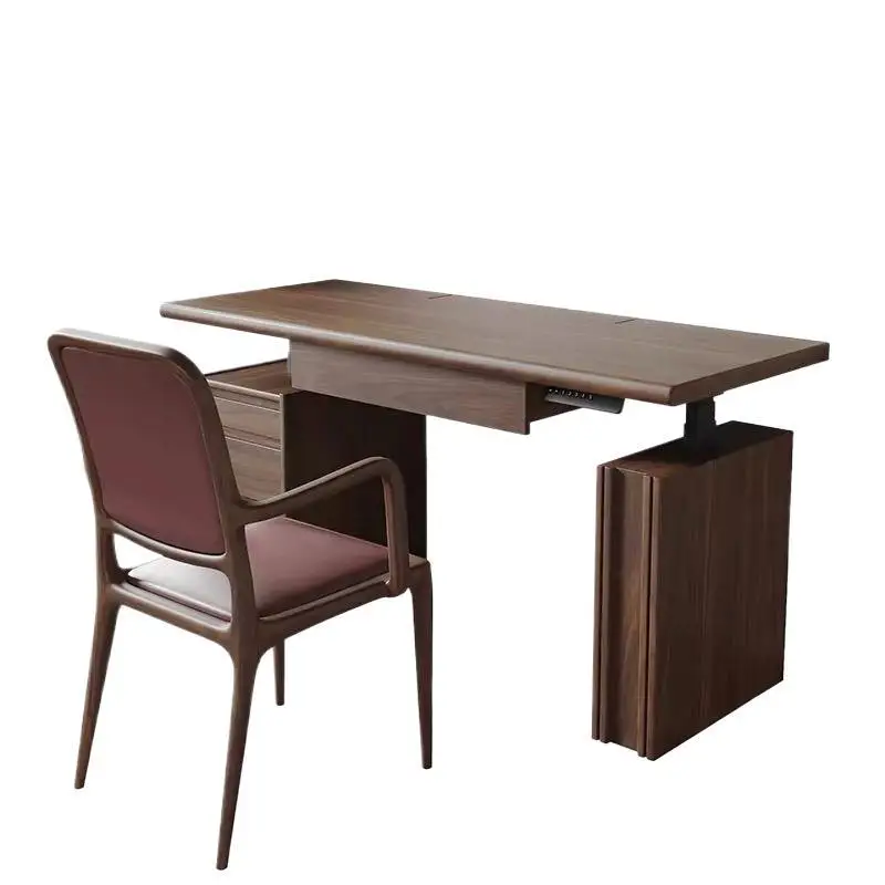 All solid wood intelligent electric lifting table study storage table home office learning black walnut lifting computer desk
All solid wood intelligent electric lifting table study storage table home office learning black walnut lifting computer desk