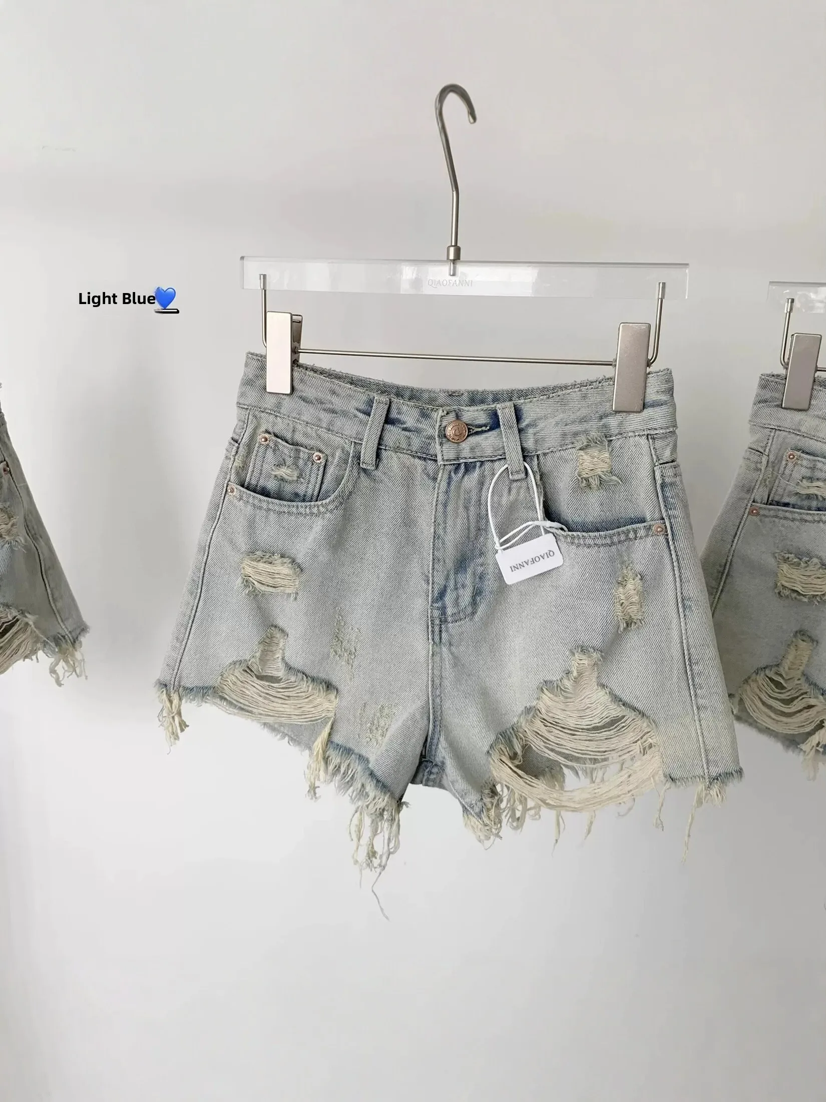Retro Hole Denim Shorts Women's High Waist Wide Leg Pants Loose Slimming Hot Pants Summer New Style Cotton Casual Jeans
Retro Hole Denim Shorts Women's High Waist Wide Leg Pants Loose Slimming Hot Pants Summer New Style Cotton Casual Jeans