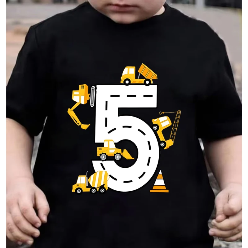5 Year Old Excavator T-Shirts Toddler Boy Birthday Tee 5th Birthday Construction Truck Kids T-Shirt Boys Casual 5th Birthday Top
5 Year Old Excavator T-Shirts Toddler Boy Birthday Tee 5th Birthday Construction Truck Kids T-Shirt Boys Casual 5th Birthday Top