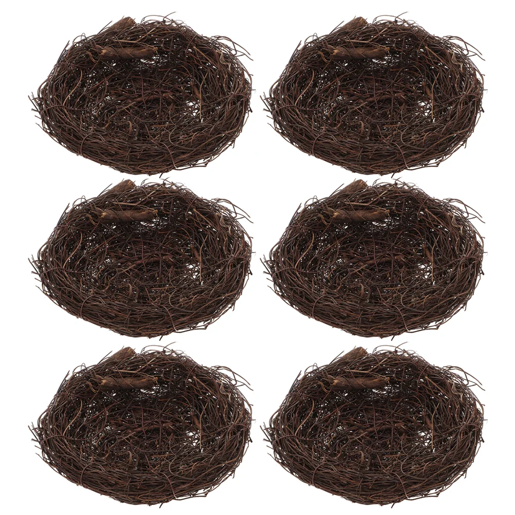 6 Pcs Rattan Bird Nest Fake Decor Cage Decorative Decoration Birds Outdoor Parakeet Woven Crafts
6 Pcs Rattan Bird Nest Fake Decor Cage Decorative Decoration Birds Outdoor Parakeet Woven Crafts