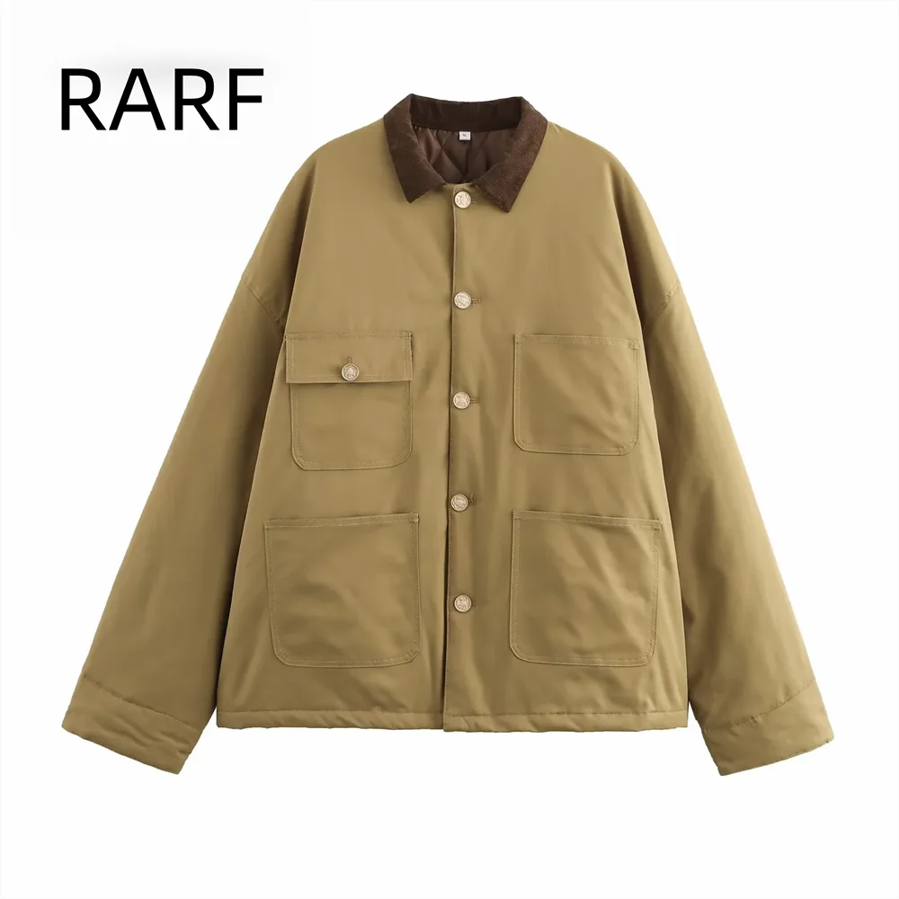 2024 autumn and winter new retro collar warm clip cotton loose jacket contrasting pockets fashionable jacket cotton jacket
2024 autumn and winter new retro collar warm clip cotton loose jacket contrasting pockets fashionable jacket cotton jacket