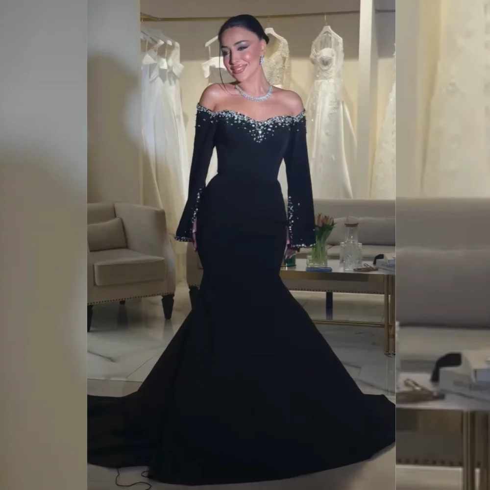 Customized Formal Jersey Sequined Pleat Trumpet Off-the-shoulder Long Dresses Bespoke Occasion Quinceanera Sparkle
Customized Formal Jersey Sequined Pleat Trumpet Off-the-shoulder Long Dresses Bespoke Occasion Quinceanera Sparkle