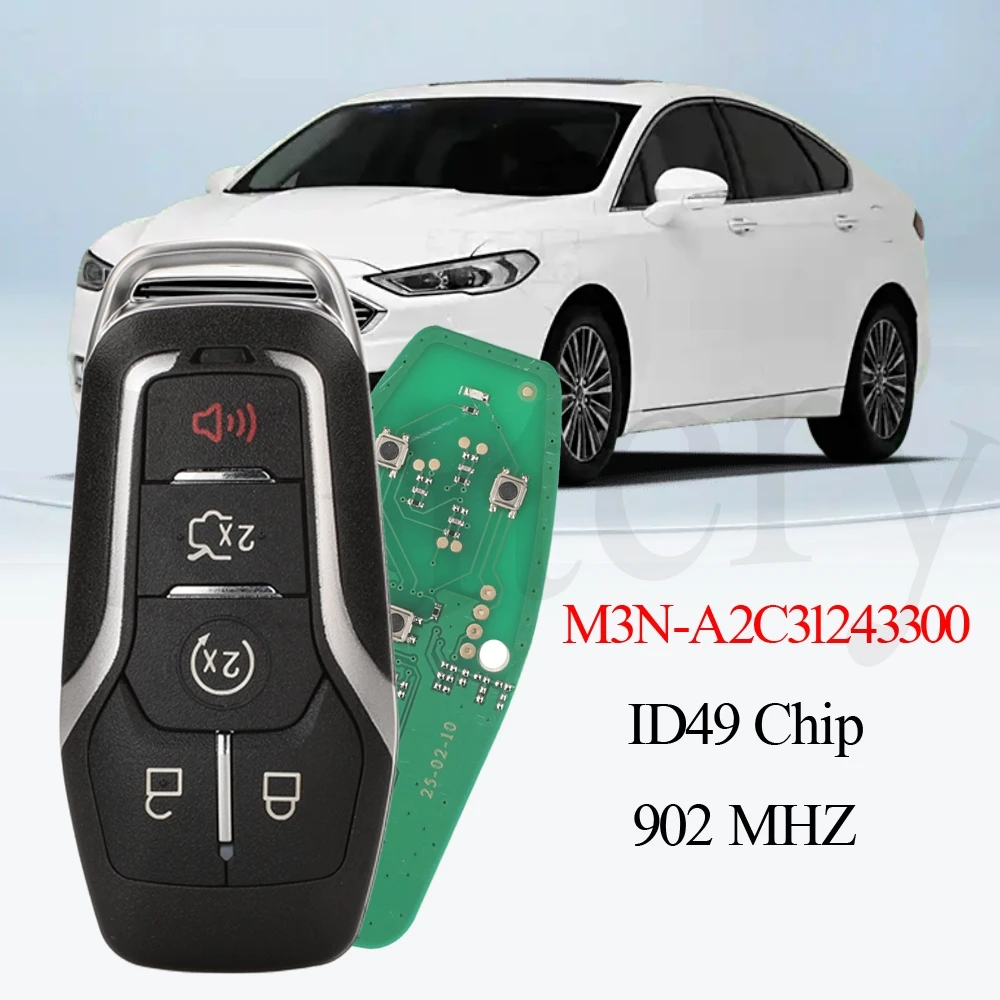 jingyuqin 5 Button Remote Key ID49 Chip 902 MHz HITAG PRO M3N-A2C31243300 For Ford Fusion Explorer edge Mustang 2013-2017
jingyuqin 5 Button Remote Key ID49 Chip 902 MHz HITAG PRO M3N-A2C31243300 For Ford Fusion Explorer edge Mustang 2013-2017