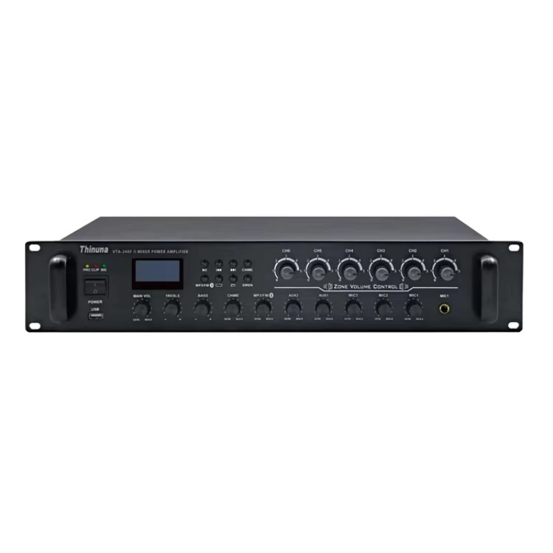 Thinuna VTA Series 6 Zone Professional High Power Amplifier Audio Power Mixer for Public Address System 100V Active Passive Type
Thinuna VTA Series 6 Zone Professional High Power Amplifier Audio Power Mixer for Public Address System 100V Active Passive Type
