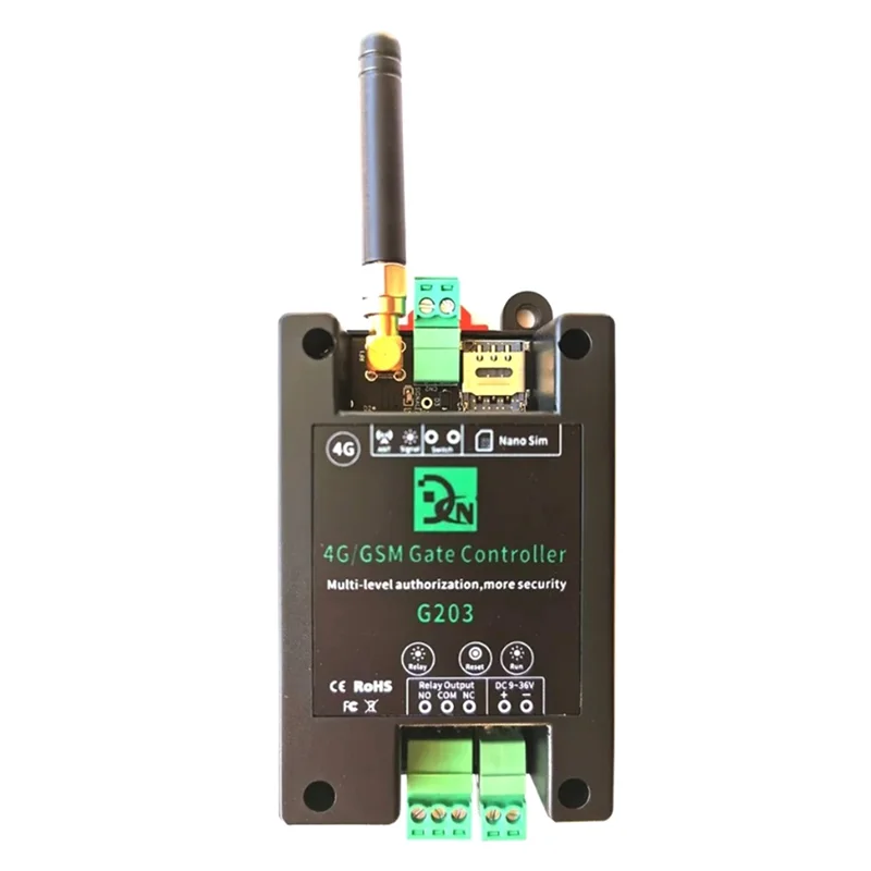 A36T-GSM 4G LTE Access Controller SMS APP Remote Control On/Off Relay Switch For Automatic Sliding Swing Door Opener
A36T-GSM 4G LTE Access Controller SMS APP Remote Control On/Off Relay Switch For Automatic Sliding Swing Door Opener