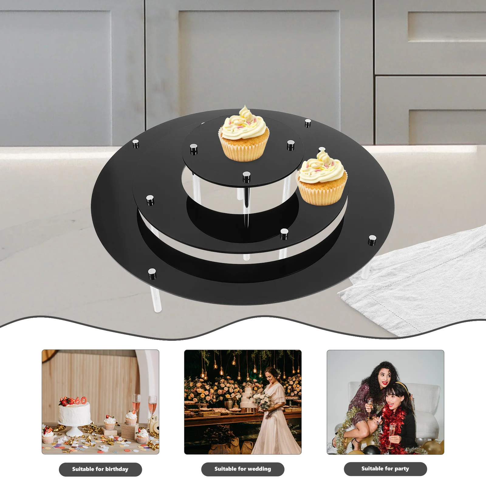 1Set Clear Cake Stand Acrylic Dessert Display Rack for Wedding Birthday Party Cupcake Food Risers Buffet Table
1Set Clear Cake Stand Acrylic Dessert Display Rack for Wedding Birthday Party Cupcake Food Risers Buffet Table