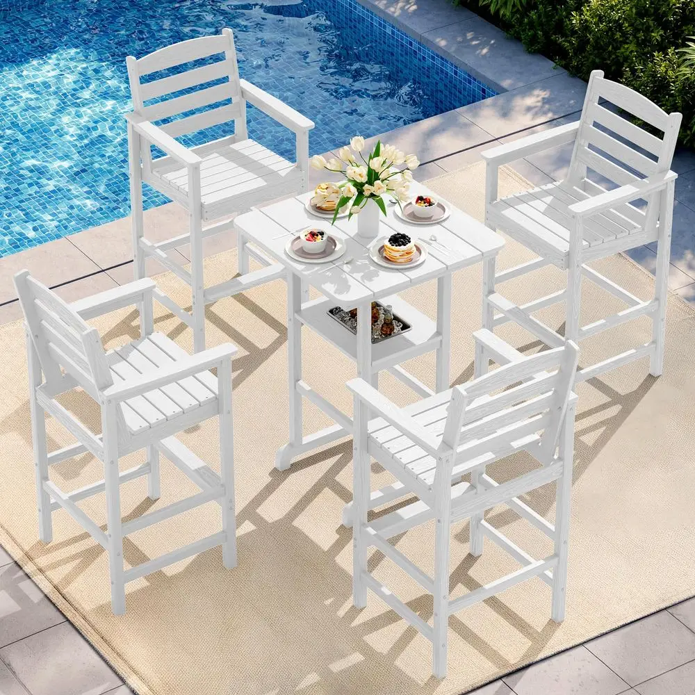 VILLA 5 Piece Outdoor Bar Set with Swivel Patio Bar Stools, Patio Bar Bistro Table and Chairs with Brown Textilene Fabric amp S
VILLA 5 Piece Outdoor Bar Set with Swivel Patio Bar Stools, Patio Bar Bistro Table and Chairs with Brown Textilene Fabric amp S