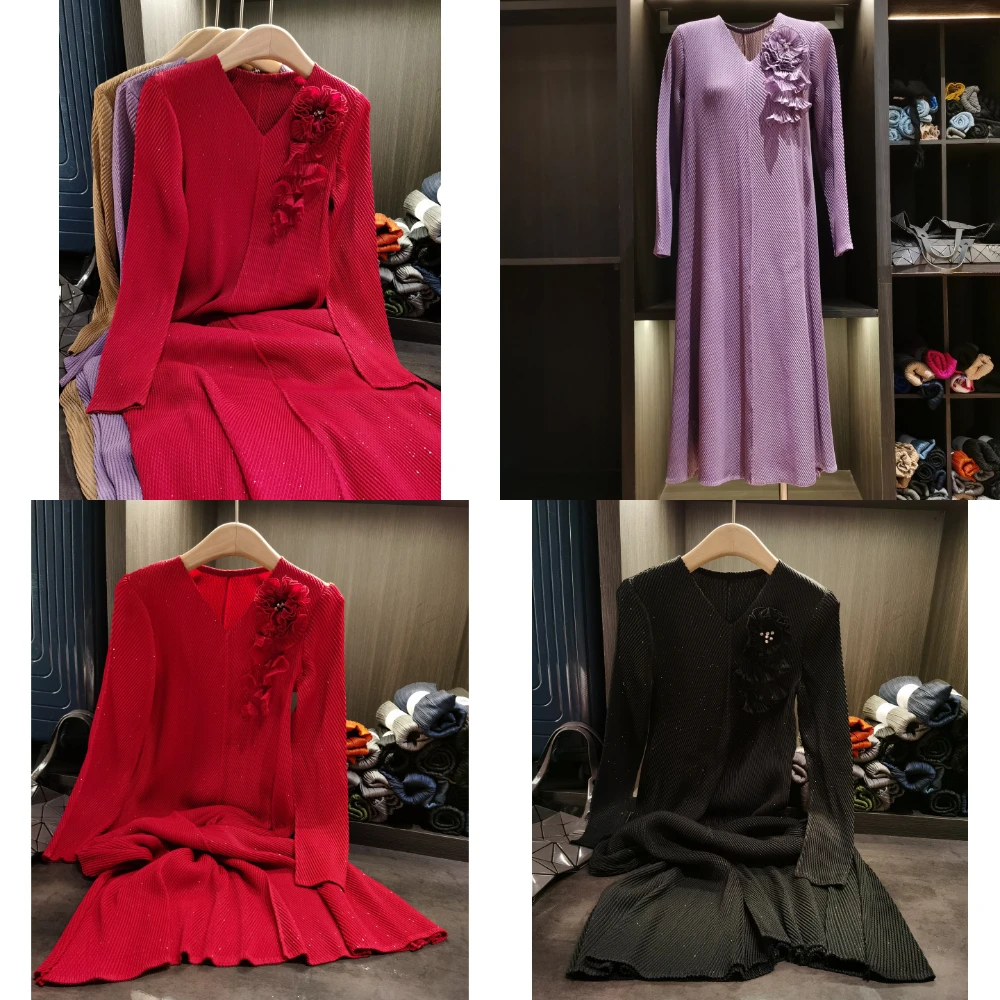 Miyake Fold 2025 Autumn and Winter New Style Fish Scale Fold Show Thin Fold Dress Fashionable and Versatile Long Dress Pleats
Miyake Fold 2025 Autumn and Winter New Style Fish Scale Fold Show Thin Fold Dress Fashionable and Versatile Long Dress Pleats