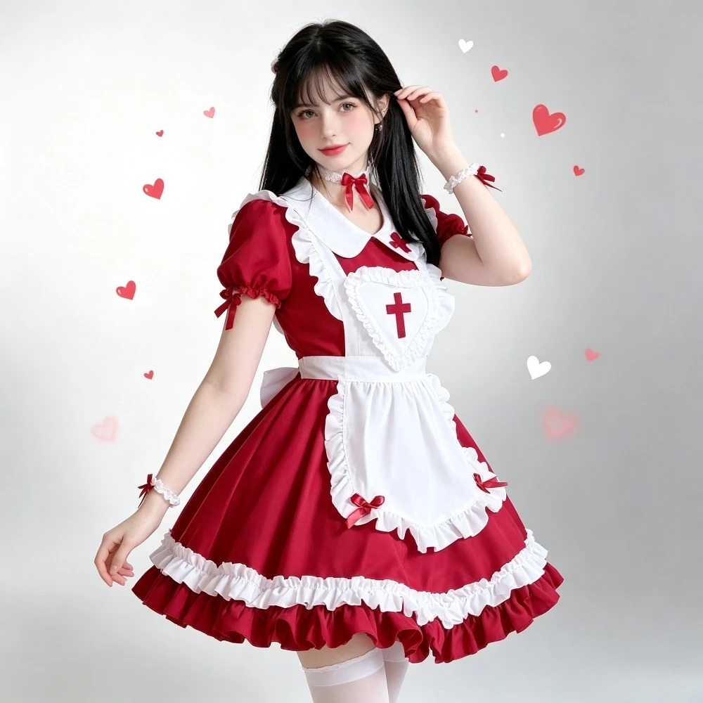 Women Versatile Cross Decor Classic Sweet Lolita Maid Skirt Soft Servant Uniform For Themed Costume Party Halloween Cosplay
Women Versatile Cross Decor Classic Sweet Lolita Maid Skirt Soft Servant Uniform For Themed Costume Party Halloween Cosplay