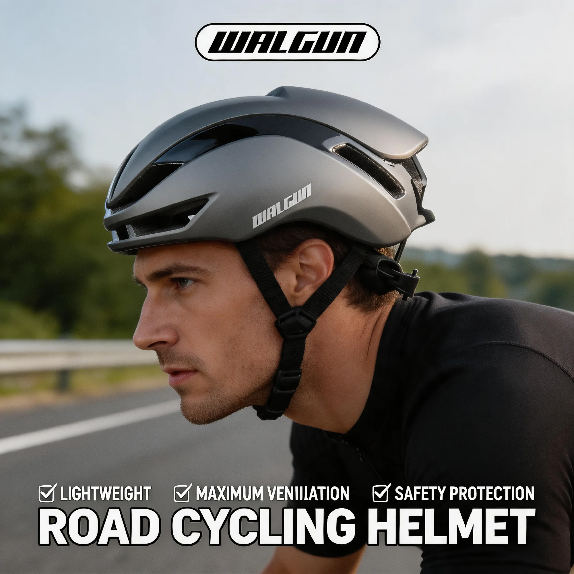 WALGUN Aero Road Helmet Integrally-Molded 345g CE Certified Adjustable 56-61cm Urban Commuter Casual Cycling Beginner
WALGUN Aero Road Helmet Integrally-Molded 345g CE Certified Adjustable 56-61cm Urban Commuter Casual Cycling Beginner