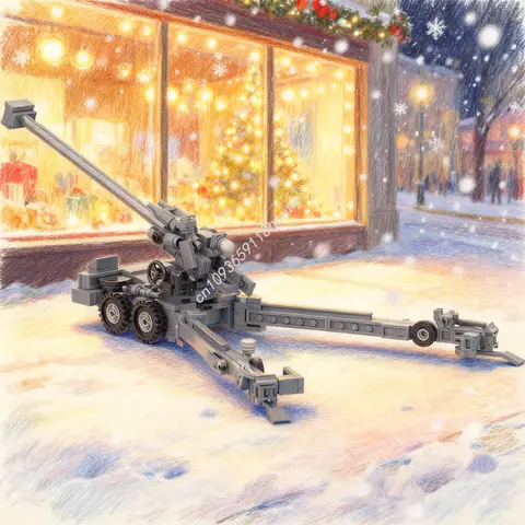 271pcs MOC FH Howitzer Artillery Gun Cars Model Building Blocks Architecture Toy Christmas Gift DIY Creative Idea Education