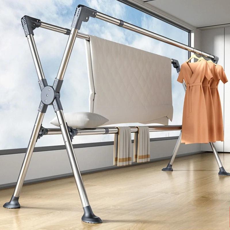 Thickened stainless steel balcony household drying rack floor-to-ceiling foldable mobile hanging rack quilt drying artifact
Thickened stainless steel balcony household drying rack floor-to-ceiling foldable mobile hanging rack quilt drying artifact