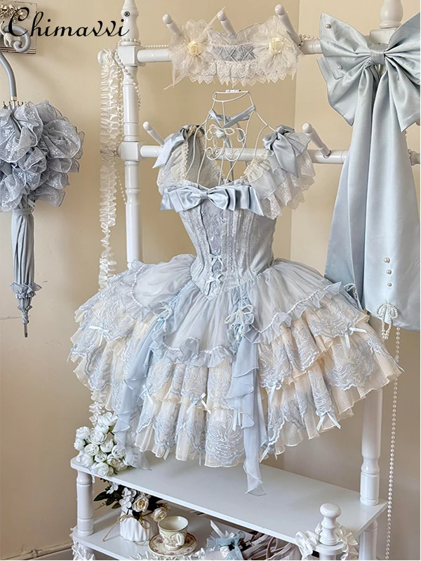2025 Lolita Princess Dress Summer New Girls Women's Slim-Fit Elegant Birthday Party Dress Female Cute Bow Lace Party Dresses
2025 Lolita Princess Dress Summer New Girls Women's Slim-Fit Elegant Birthday Party Dress Female Cute Bow Lace Party Dresses