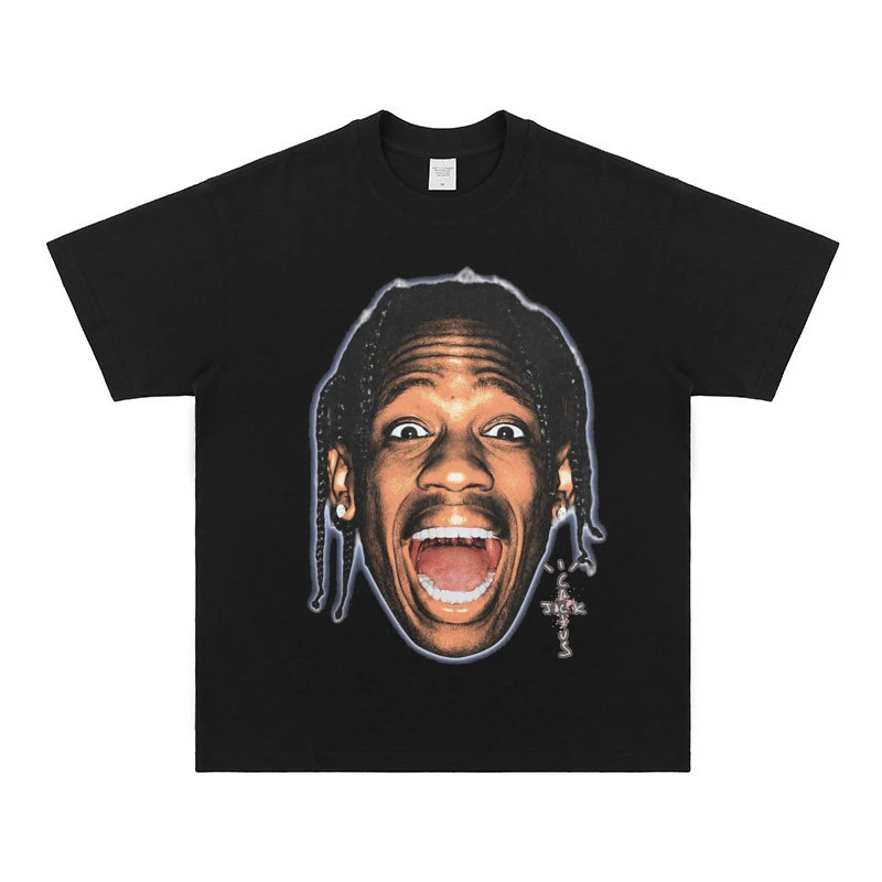 Hip-hop rap retro pure cotton character high-quality printed T-shirt, suitable for outdoor casual wear for both men and women
Hip-hop rap retro pure cotton character high-quality printed T-shirt, suitable for outdoor casual wear for both men and women