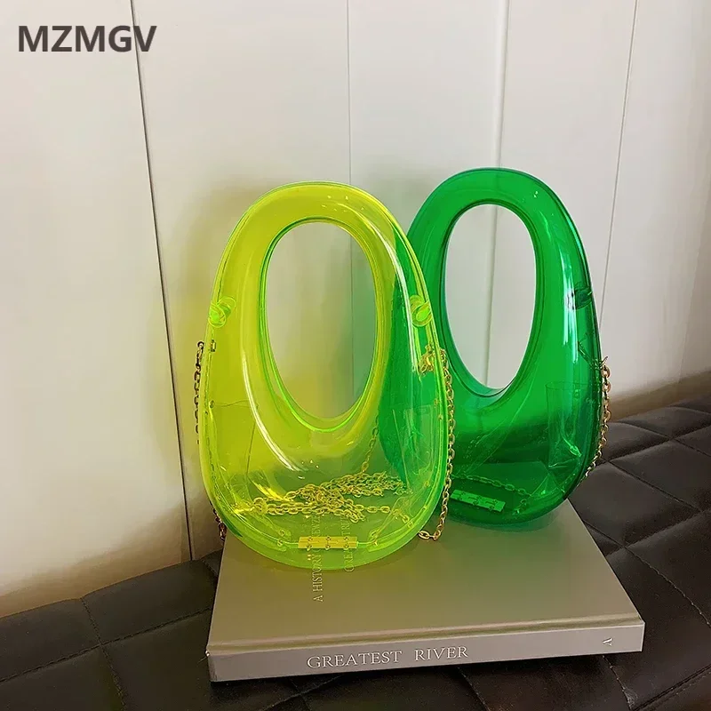 Meet You Woman Half Moon Bag Summer Candy Color Transparent Acrylic Handbag Luxury Designer Female Evening Clutch Sacs À Main
Meet You Woman Half Moon Bag Summer Candy Color Transparent Acrylic Handbag Luxury Designer Female Evening Clutch Sacs À Main