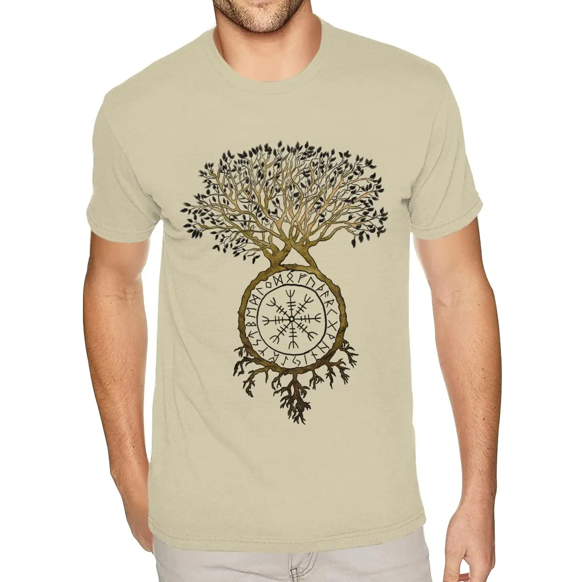 Printing Tree Of Life With Aegishjalmur - V2 Tee Shirts for Men 3XL Short Sleeves Pure Cotton Natural O-neck T Shirts
Printing Tree Of Life With Aegishjalmur - V2 Tee Shirts for Men 3XL Short Sleeves Pure Cotton Natural O-neck T Shirts