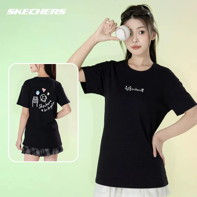 Skechers short-sleeved T-shirt for women, summer round-neck casual sports loose black sleeveless design P225W304-03K8
Skechers short-sleeved T-shirt for women, summer round-neck casual sports loose black sleeveless design P225W304-03K8