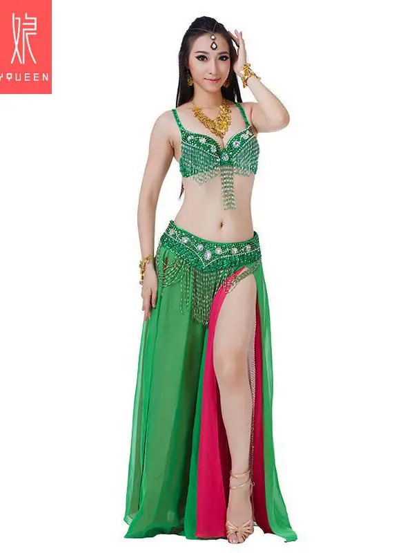 Dancer Belly Dance Performance Costume Set Performance Costume Handmade Pearl Embroidery 830# Three Piece Set Bra Waist Cover
Dancer Belly Dance Performance Costume Set Performance Costume Handmade Pearl Embroidery 830# Three Piece Set Bra Waist Cover