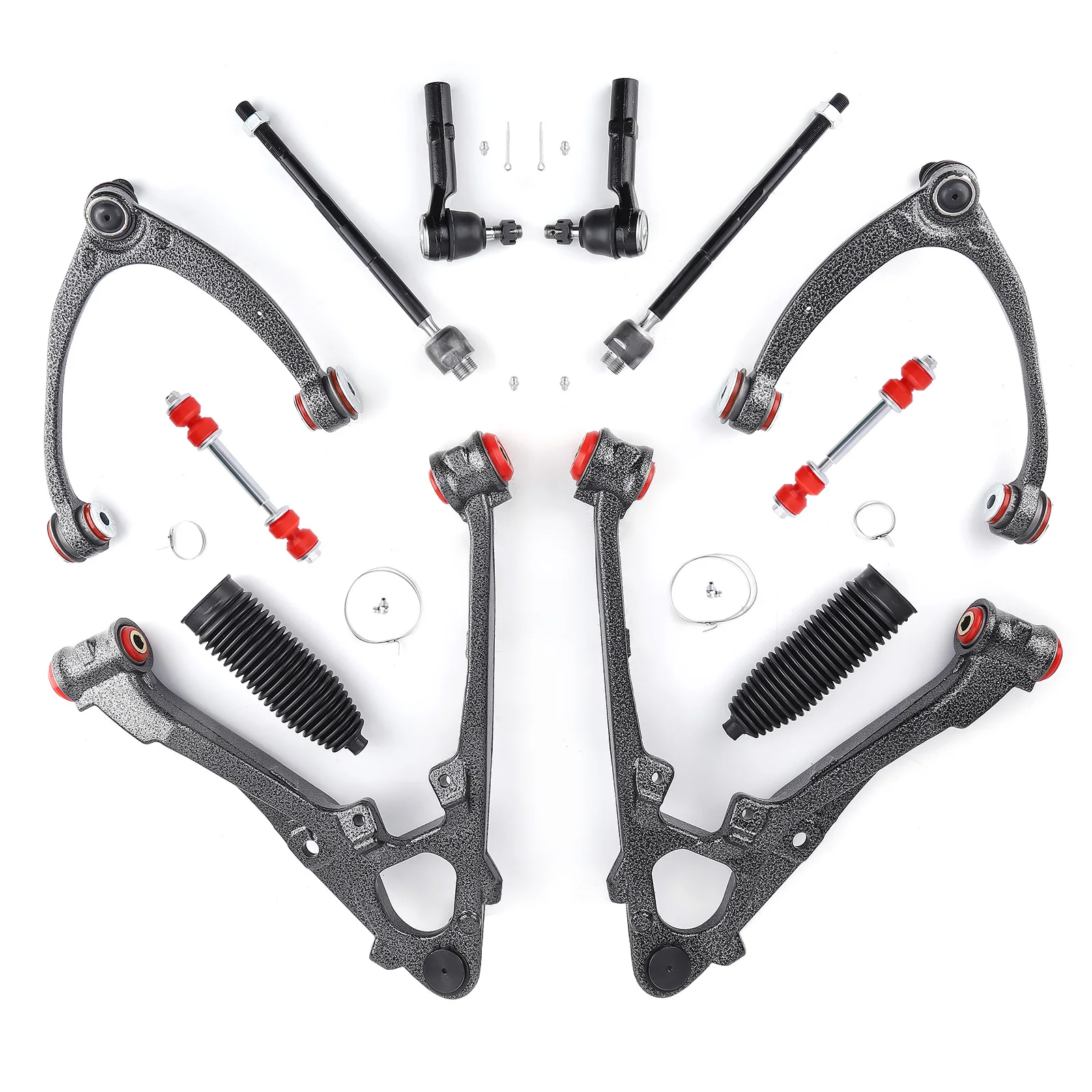 Front Control Arms w/ PU Bushing Tie Rod Ends For 2007-2013 Chevy Silverado 1500
Front Control Arms w/ PU Bushing Tie Rod Ends For 2007-2013 Chevy Silverado 1500