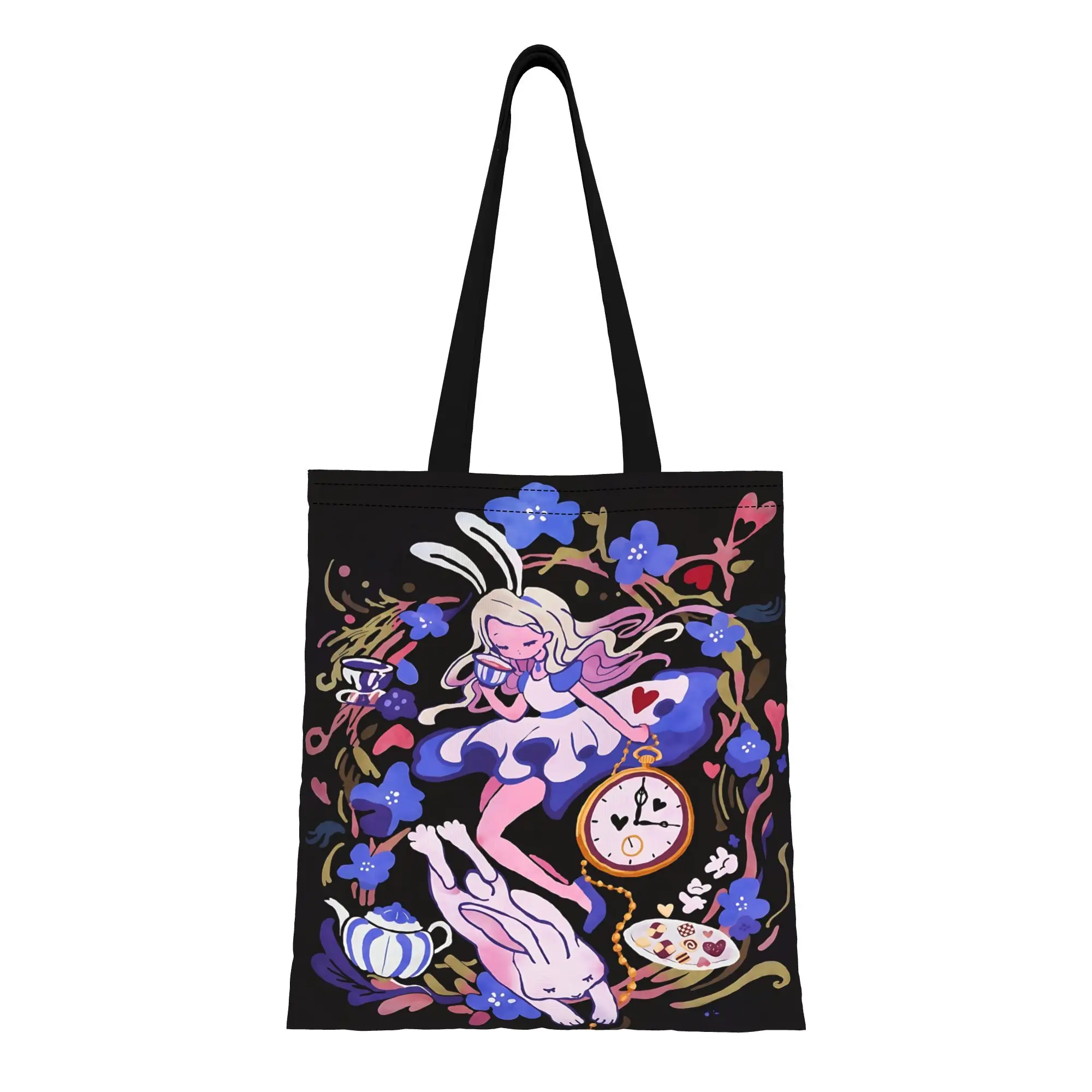 1 шт. холщовая сумка-тоут с изображением Алисы в Стране чудес от Disney, женская сумка через плечо для школы
1 шт. холщовая сумка-тоут с изображением Алисы в Стране чудес от Disney, женская сумка через плечо для школы