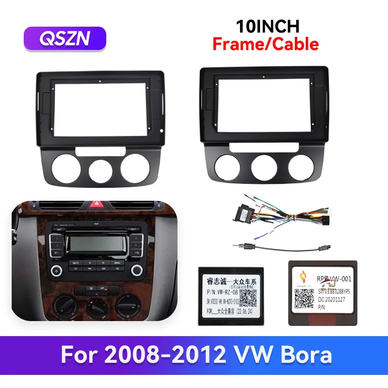QSZN For 2008-2012 VW Bora 10INCH Car Android Radio Frame Fascia Stereo Panel Harness Wire Canbus Box Dashboard Mount Kit
QSZN For 2008-2012 VW Bora 10INCH Car Android Radio Frame Fascia Stereo Panel Harness Wire Canbus Box Dashboard Mount Kit