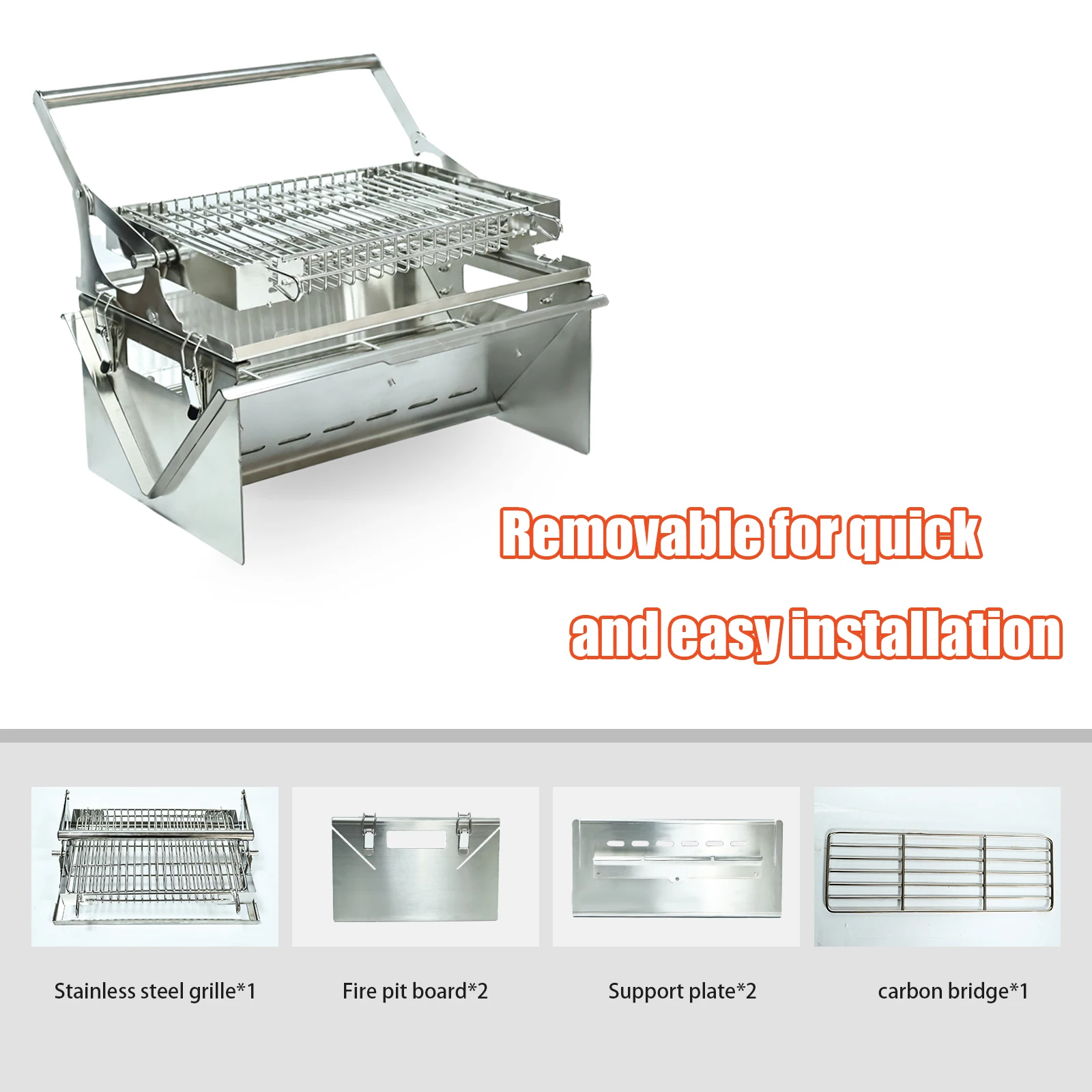 【Best 】BBQ Grill Camping Turnover The Top BBQ Grid Could Over Turn 360⁰ Through The Handle Charcoal Stainless Steel Grill Foldab
【Best 】BBQ Grill Camping Turnover The Top BBQ Grid Could Over Turn 360⁰ Through The Handle Charcoal Stainless Steel Grill Foldab