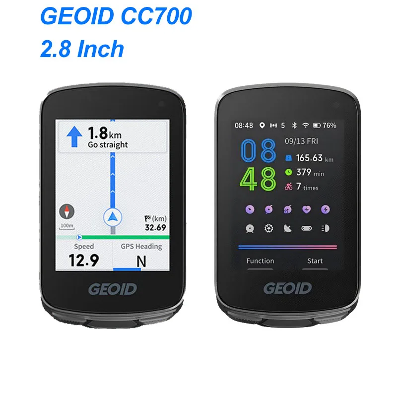 Велокомпьютер GEOID CC700 с 2,8-дюймовым цветным экраном, навигацией по маршрутам, измерением скорости, поддержкой BLE, Wi-Fi, ANT+, GPS, водонепроницаемый, с функцией одометра.
Велокомпьютер GEOID CC700 с 2,8-дюймовым цветным экраном, навигацией по маршрутам, измерением скорости, поддержкой BLE, Wi-Fi, ANT+, GPS, водонепроницаемый, с функцией одометра.
