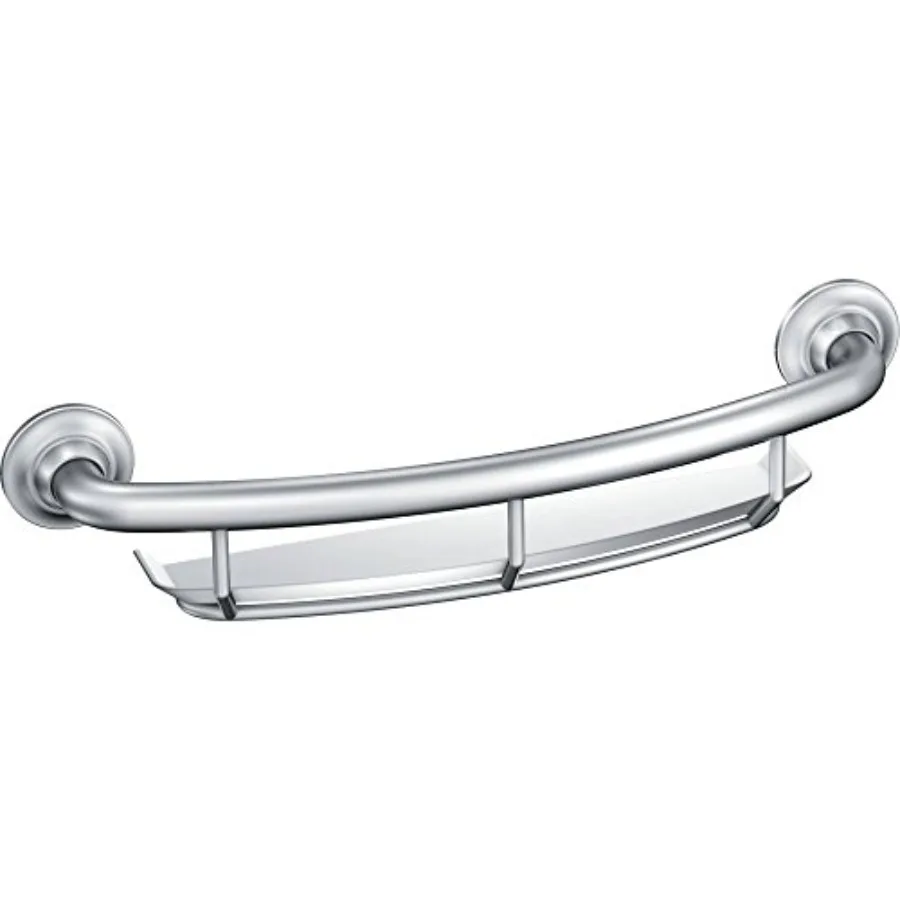 Bathroom Safety 16-Inch Screw-in Curved Shower Grab Bar with Built-in Shelf for Storage LR256DCH
Bathroom Safety 16-Inch Screw-in Curved Shower Grab Bar with Built-in Shelf for Storage LR256DCH