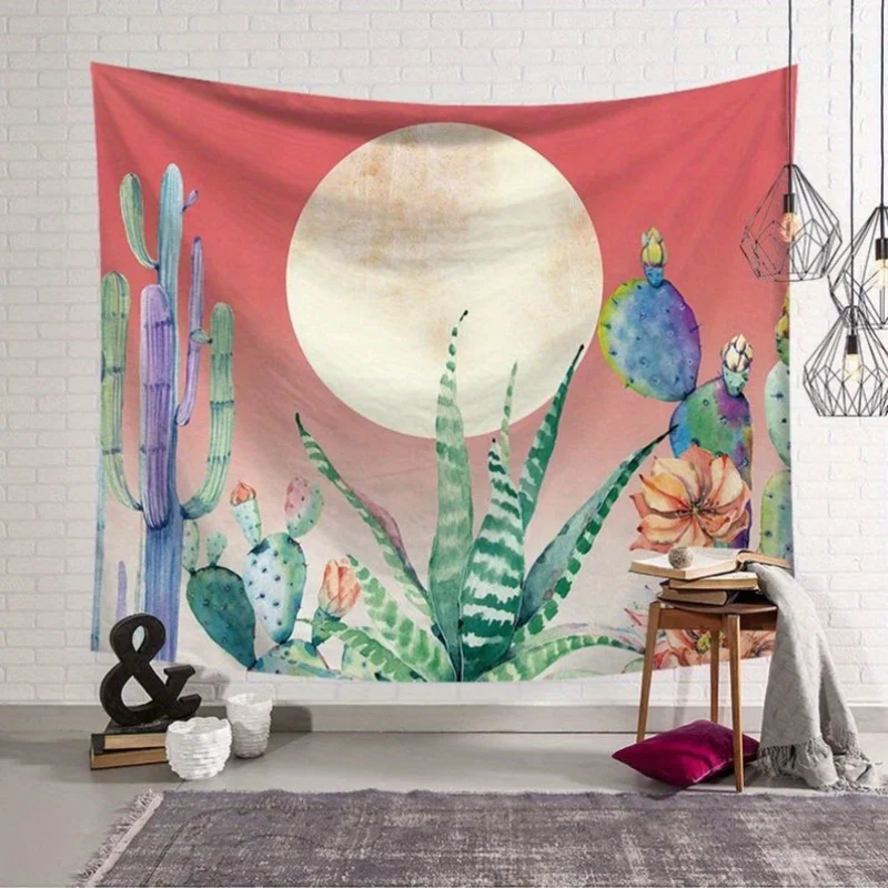 Vibrant Desert Sunset Wall Hanging with Cacti and Succulents - Soft Velvety Polyester, Easy to Install, Desert Sunset Theme
Vibrant Desert Sunset Wall Hanging with Cacti and Succulents - Soft Velvety Polyester, Easy to Install, Desert Sunset Theme
