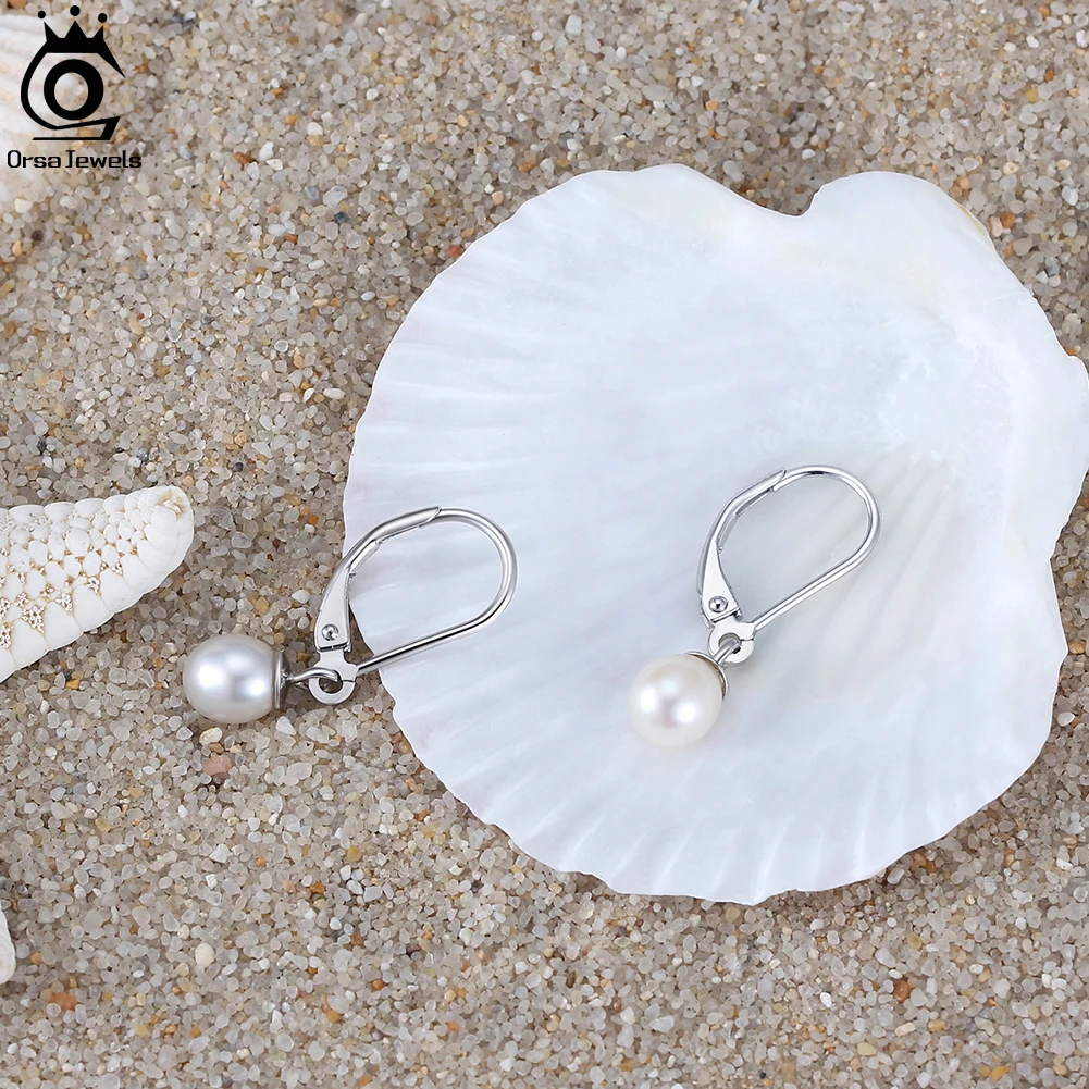 ORSA JEWELS 8mm Freshwater Pearl Drop Earrings Women 925 Sterling Silver White Pearl Hoop Pendant Earrings Jewelry Gift GPE13
ORSA JEWELS 8mm Freshwater Pearl Drop Earrings Women 925 Sterling Silver White Pearl Hoop Pendant Earrings Jewelry Gift GPE13