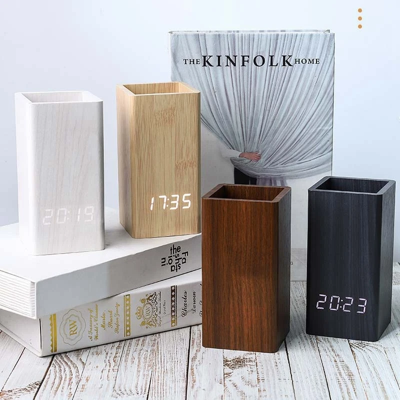 Creative Pen Holder Clock LED Electronic Clock Desktop Pen Holder Student Stationery Voice Controlled Electronic Clock Durable
Creative Pen Holder Clock LED Electronic Clock Desktop Pen Holder Student Stationery Voice Controlled Electronic Clock Durable