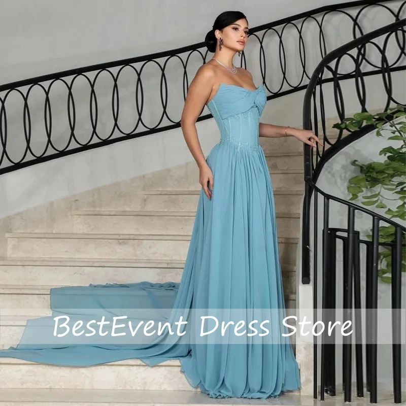 Customized Evening Dress Delicate A-Line Strapless Sleeveless Formal Modern Celebrity Gowns Fashion High Quality Party Dress
Customized Evening Dress Delicate A-Line Strapless Sleeveless Formal Modern Celebrity Gowns Fashion High Quality Party Dress
