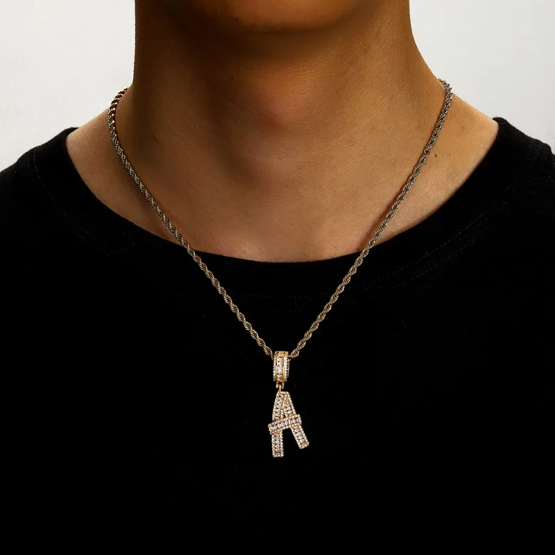 A-Z Alphabet Pendant Necklace, 26 Letters Cubic Zirconia Alloy Jewelry, Trendy Hip Hop Layering Chain, Gift for Women Men
A-Z Alphabet Pendant Necklace, 26 Letters Cubic Zirconia Alloy Jewelry, Trendy Hip Hop Layering Chain, Gift for Women Men