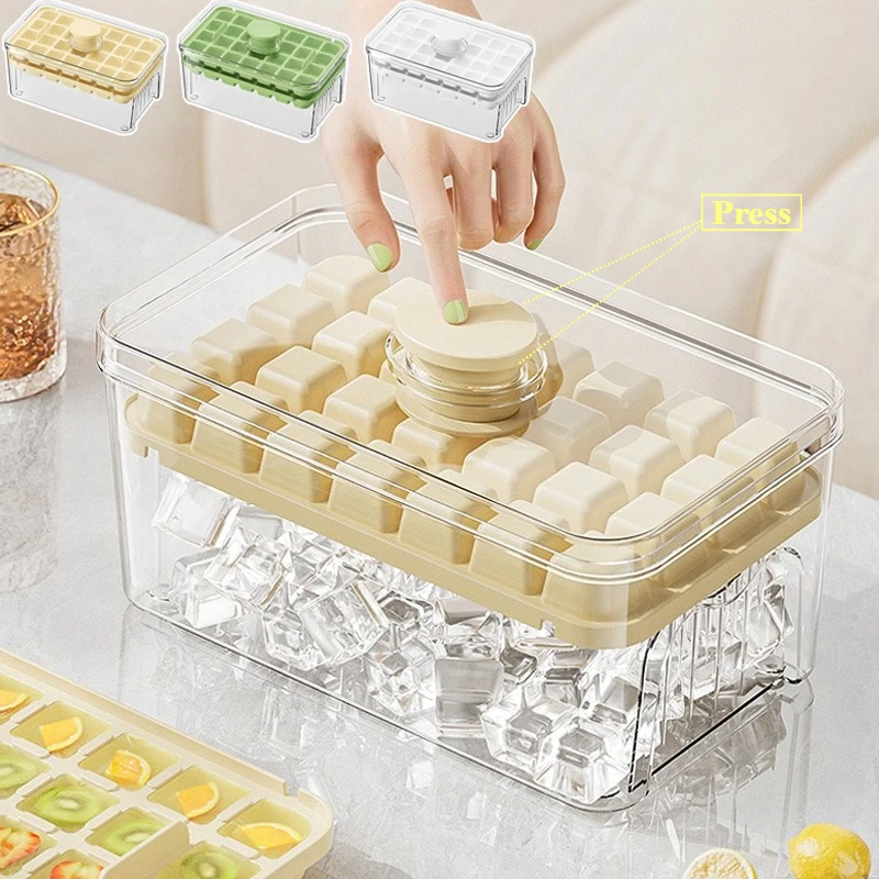 Press Type Ice Cube Tray Quick Freezing and Easy To Release Storage Box Multifunctional Ice Tray Press Mold for Home Kitchen 몰드
Press Type Ice Cube Tray Quick Freezing and Easy To Release Storage Box Multifunctional Ice Tray Press Mold for Home Kitchen 몰드