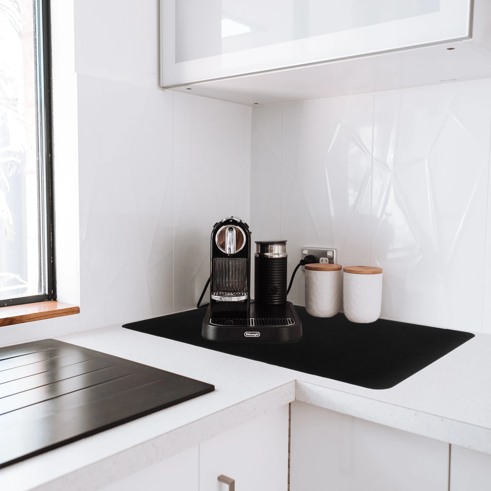 12x20in Coffee Machine Mat Nonslip Absorbent Pad for Kitchen Countertop Reduces Spill Proof PU Rubber
12x20in Coffee Machine Mat Nonslip Absorbent Pad for Kitchen Countertop Reduces Spill Proof PU Rubber