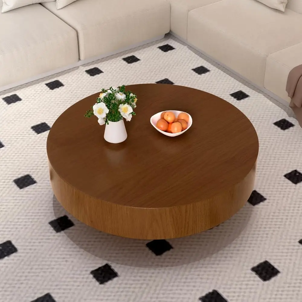 39.37" Round Coee Table ern Drum Coee Table Vintage Round Wooden Coee Table Circle Accent Tea Center Table Contemporary Minimali
39.37" Round Coee Table ern Drum Coee Table Vintage Round Wooden Coee Table Circle Accent Tea Center Table Contemporary Minimali