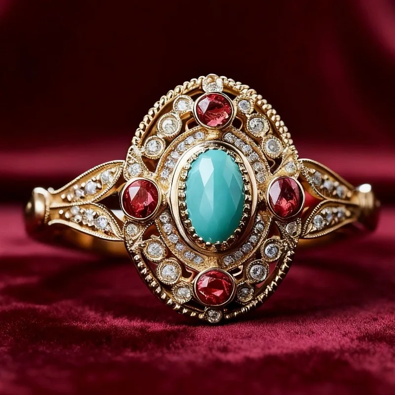 2026 New Eco-friendly Alloy Ring - INS Luxury Color Diamond Turquoise Inlaid Palace Style Retro Fashion Jewelry for Women
2026 New Eco-friendly Alloy Ring - INS Luxury Color Diamond Turquoise Inlaid Palace Style Retro Fashion Jewelry for Women