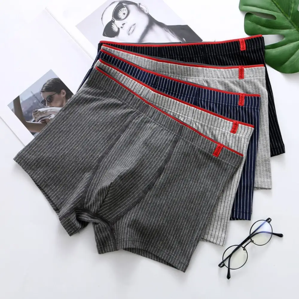 4PCS Breathable Stripe Men's Flat Panties Low Waist Loose Men Boxer Underpants Large Size Underwear for Man Male
4PCS Breathable Stripe Men's Flat Panties Low Waist Loose Men Boxer Underpants Large Size Underwear for Man Male