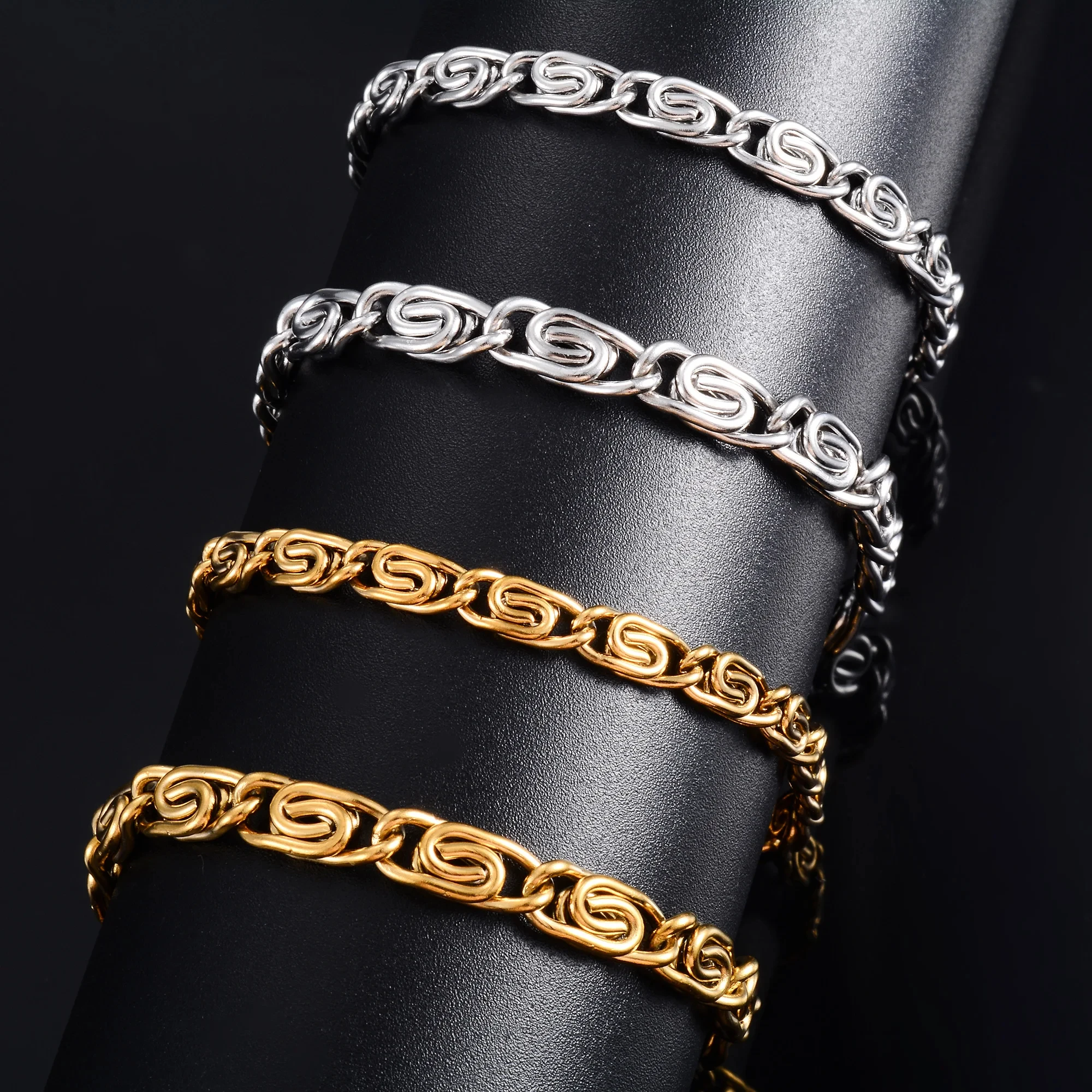 Unique Twisted Stainless Steel Bracelet for Women Men Link Foot Hand Chain with Extender Jewelry wholesale Accessories Summer
Unique Twisted Stainless Steel Bracelet for Women Men Link Foot Hand Chain with Extender Jewelry wholesale Accessories Summer