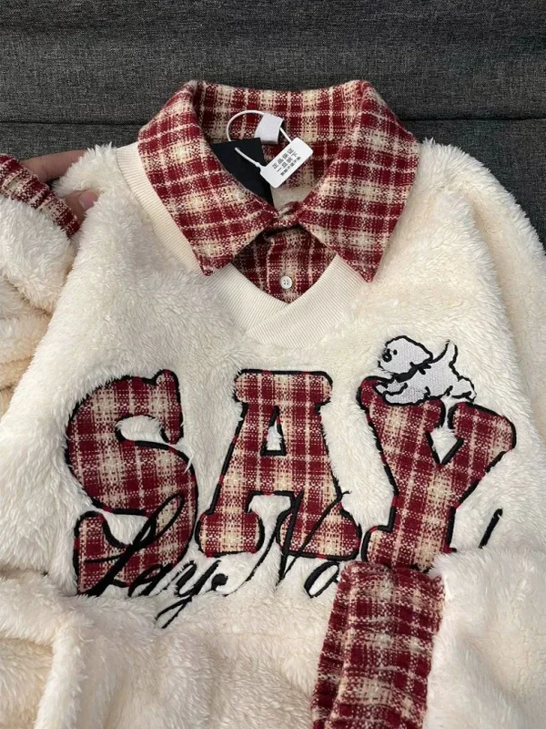 Loose Fit Plaid Fluffy Sweatirt Korean Sle Men's Spring Autumn Casual Collar Long Sve Breathable Qui Dry Sweats...
Loose Fit Plaid Fluffy Sweatirt Korean Sle Men's Spring Autumn Casual Collar Long Sve Breathable Qui Dry Sweats...