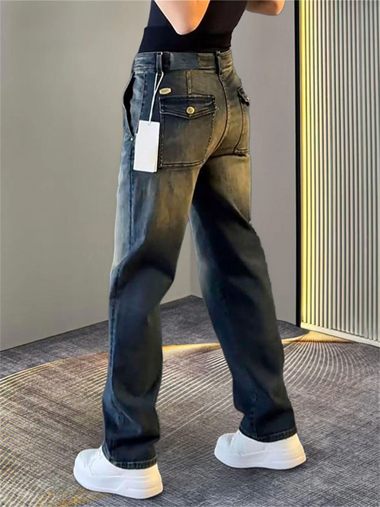 Высококачественные синие мужские джинсы прямого кроя, свободные брюки в стиле ретро, осенне-зимняя новинка, повседневная деловая одежда, удобная для носки
Высококачественные синие мужские джинсы прямого кроя, свободные брюки в стиле ретро, осенне-зимняя новинка, повседневная деловая одежда, удобная для носки