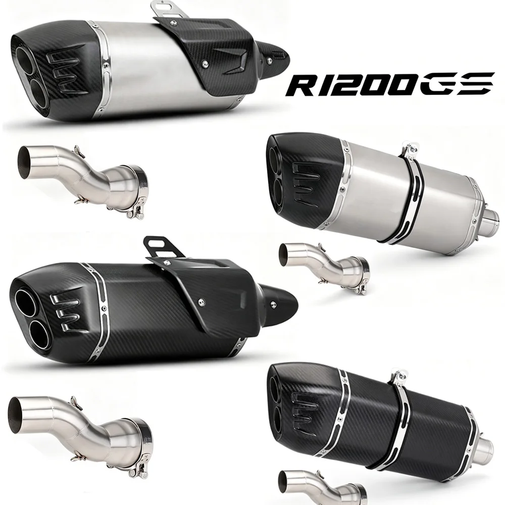 Slip-on Motorcycle Exhaust Carbon Muffler With Carbon Cover universal For R1200GS ADV R1250GS Adventure 2013-2019
Slip-on Motorcycle Exhaust Carbon Muffler With Carbon Cover universal For R1200GS ADV R1250GS Adventure 2013-2019
